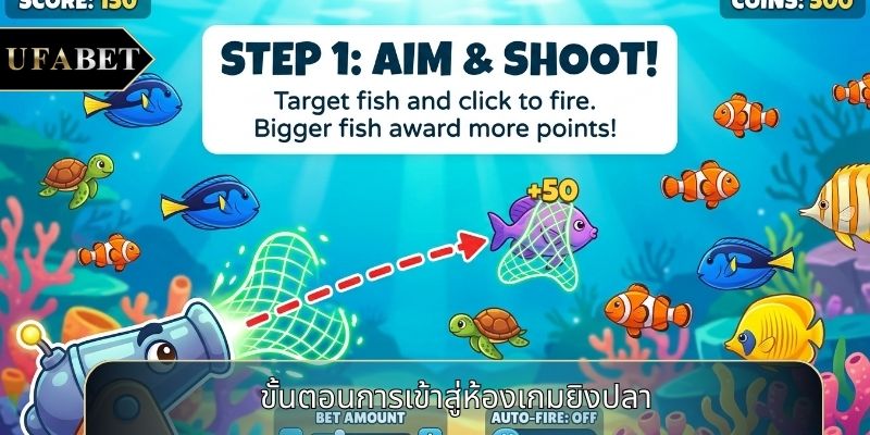 ขั้นตอนการเข้าสู่ห้องเกมยิงปลา ขั้นตอนการเข้าสู่ห้องเกมยิงปลา