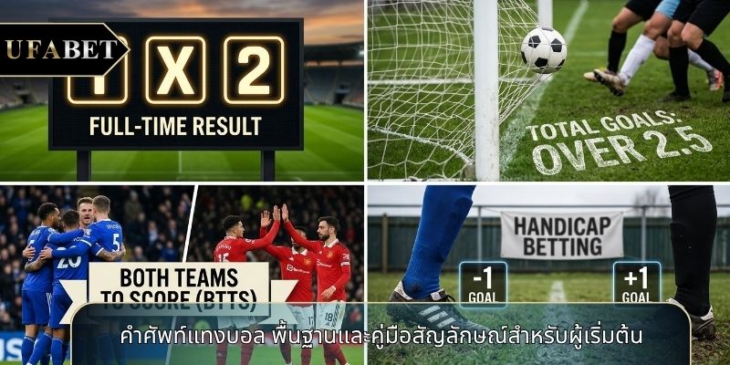 คำศัพท์แทงบอล พื้นฐานและคู่มือสัญลักษณ์สำหรับผู้เริ่มต้น