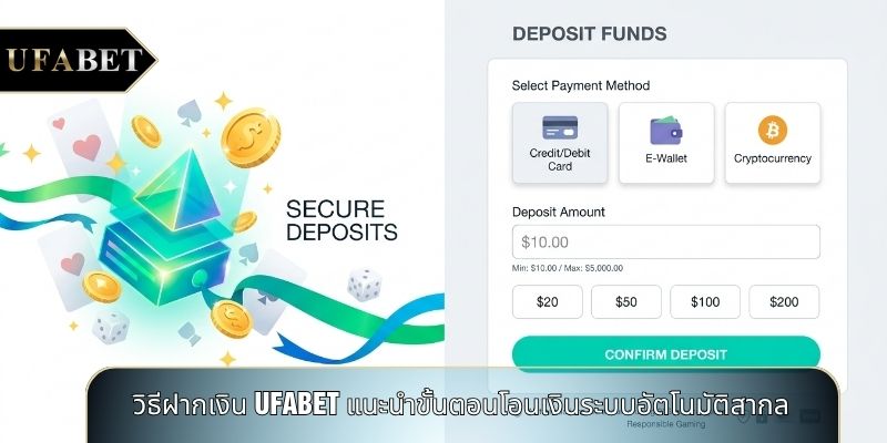 วิธีฝากเงิน UFABET แนะนำขั้นตอนโอนเงินระบบอัตโนมัติสากล