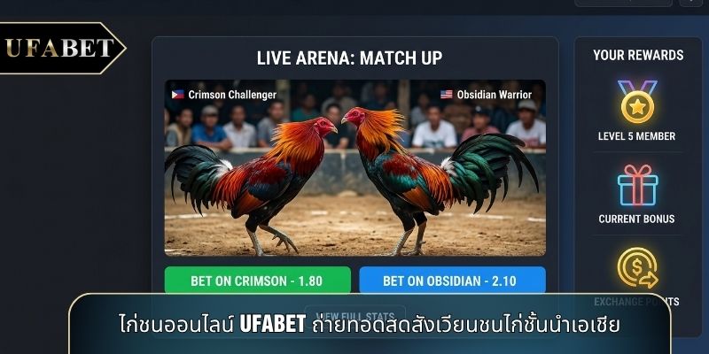 ไก่ชนออนไลน์ UFABET ถ่ายทอดสดสังเวียนชนไก่ชั้นนำเอเชีย